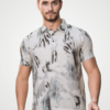 Mecro Knit Abstract Prints Polo T-Shirt - Print 2