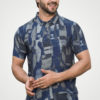 Mecro Knit Abstract Prints Polo T-Shirt - Print 3