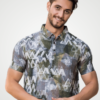 Mecro Knit Abstract Prints Polo T-Shirt - Print 5