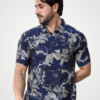 Mecro Knit Abstract Prints Polo T-Shirt - Print 6