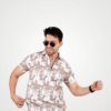 Double Cloth Printed Chain Polo T-Shirt - Print 6